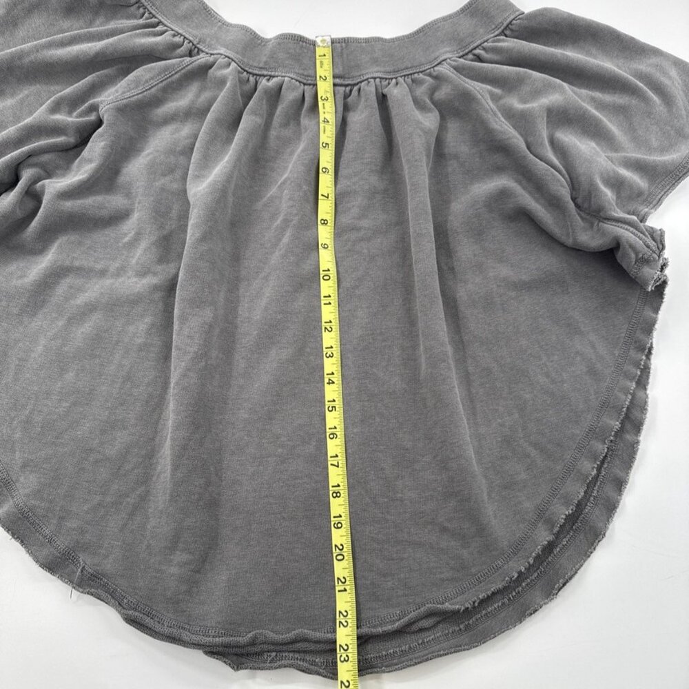 Free People Poncho Sweatshirt Off the ShoulderTop Womens Small Boho Distressed - Picture 7 of 11